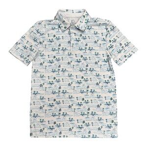Southern Tide Boys Tropical Resort Print Polo